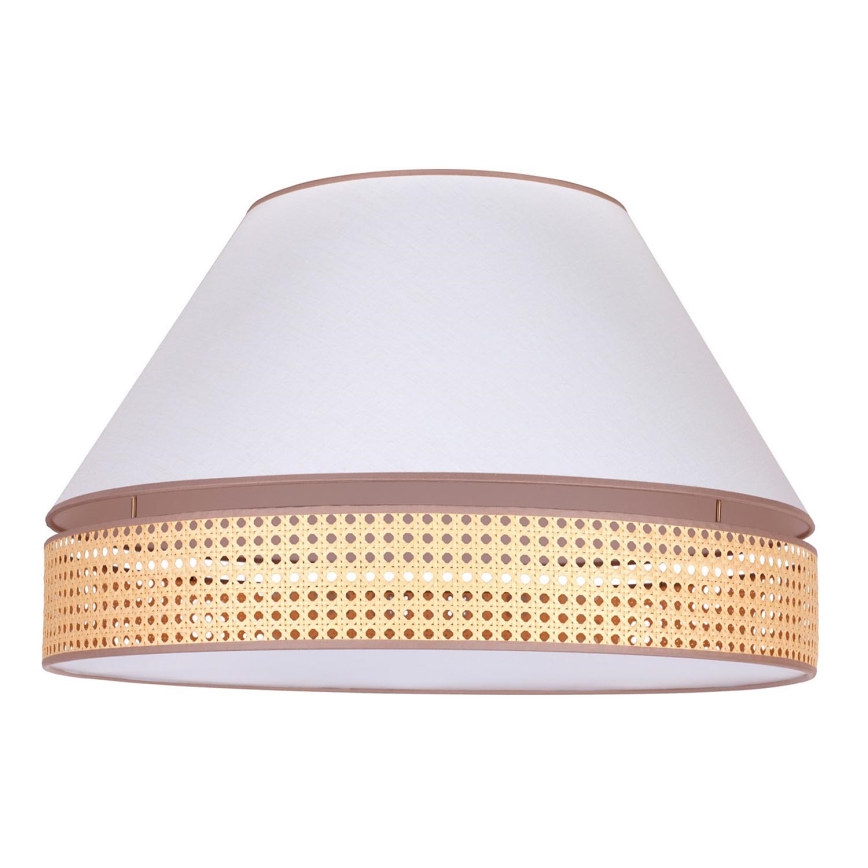 Duolla - Plafonjera AVIGNON 3xE27/15W/230V pr. 60 cm bela/ratan