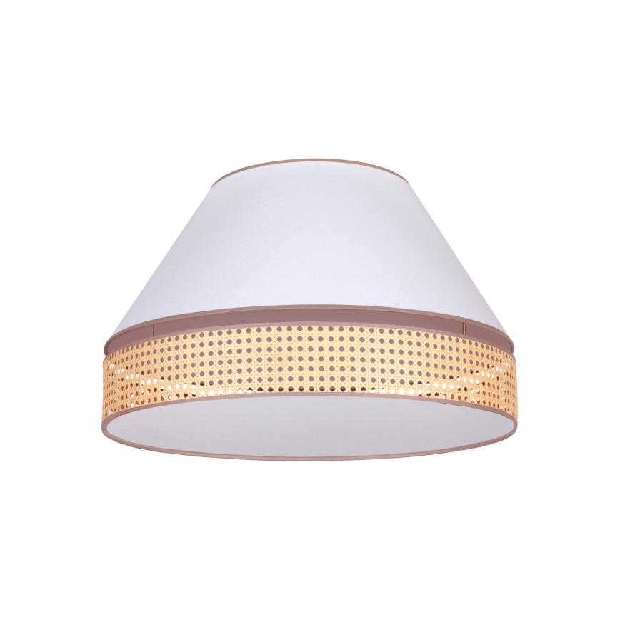 Duolla - Plafonjera AVIGNON 3xE27/15W/230V pr. 60 cm bela/ratan