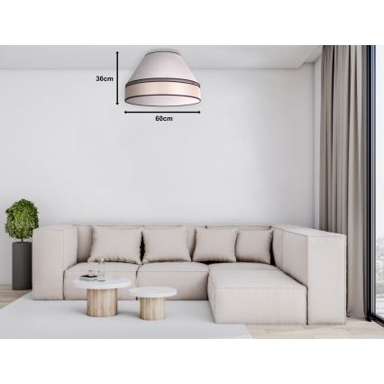 Duolla - Plafonjera AVIGNON 3xE27/15W/230V pr. 60 cm bež