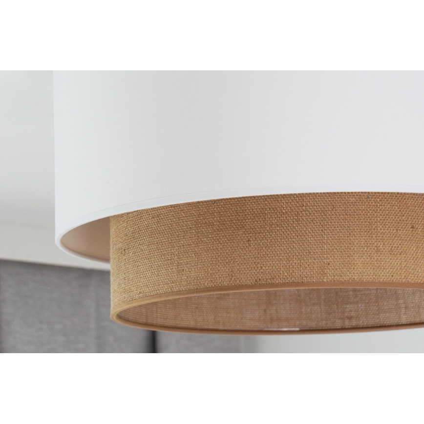 Duolla - Plafonjera BOHO 1xE27/15W/230V pr. 45 cm bela/braon