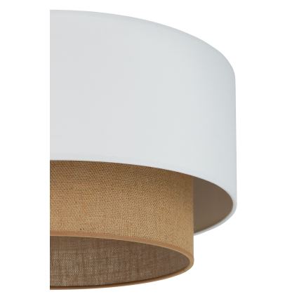 Duolla - Plafonjera BOHO 1xE27/15W/230V pr. 45 cm bela/braon