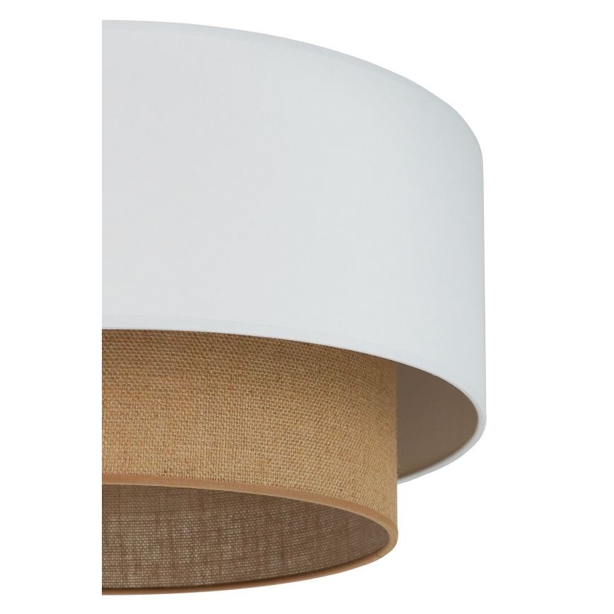 Duolla - Plafonjera BOHO 1xE27/15W/230V pr. 45 cm bela/braon