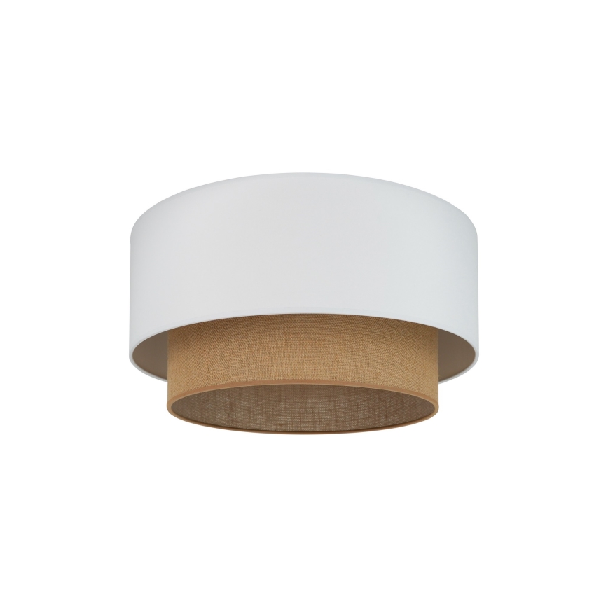 Duolla - Plafonjera BOHO 1xE27/15W/230V pr. 45 cm bela/braon