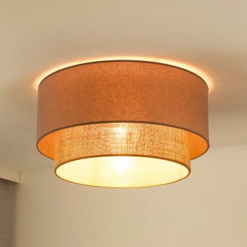 Duolla - Plafonjera BOHO 1xE27/15W/230V pr. 45 cm bež/braon