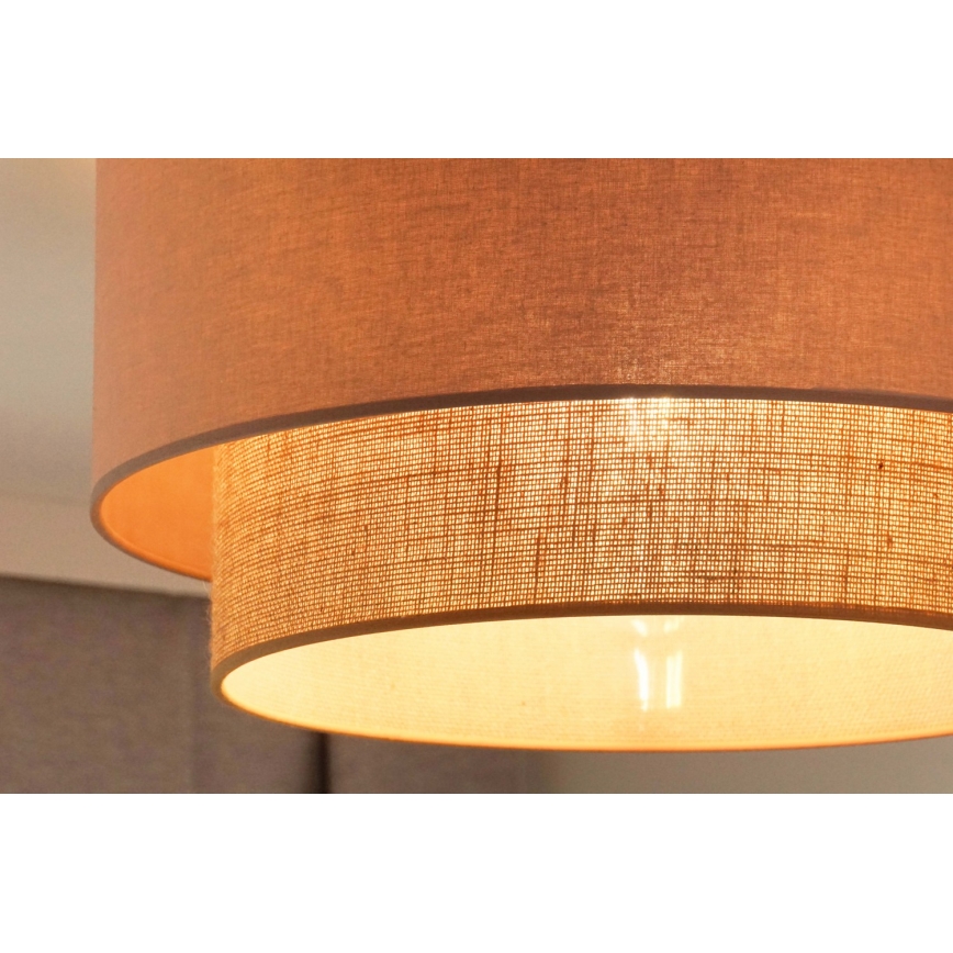 Duolla - Plafonjera BOHO 1xE27/15W/230V pr. 45 cm bež/braon