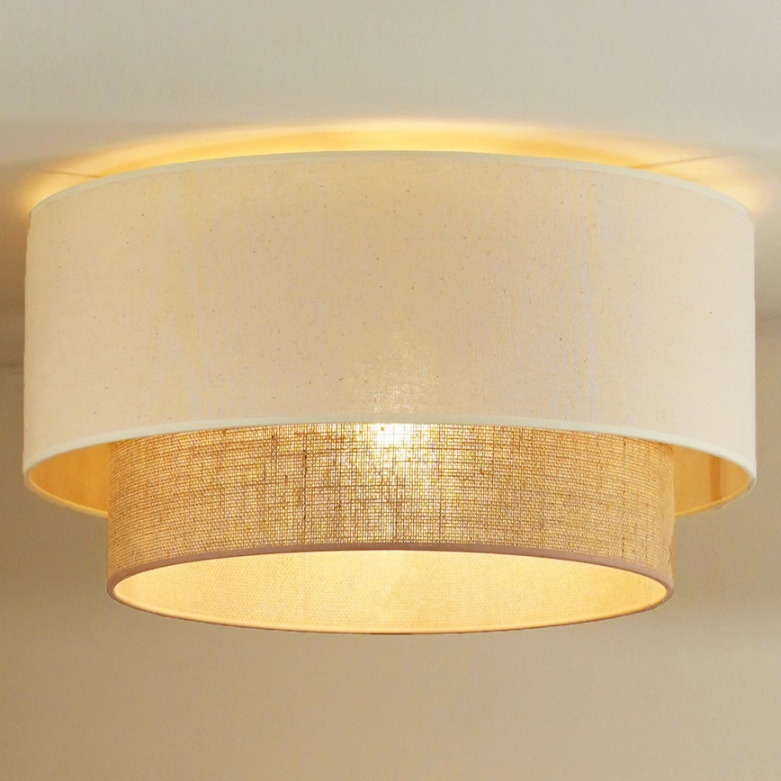 Duolla - Plafonjera BOHO 1xE27/15W/230V pr. 45 cm bež/braon
