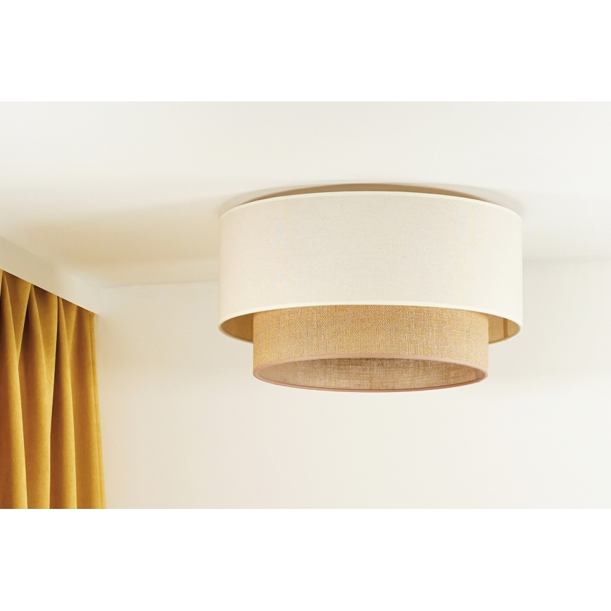 Duolla - Plafonjera BOHO 1xE27/15W/230V pr. 45 cm bež/braon