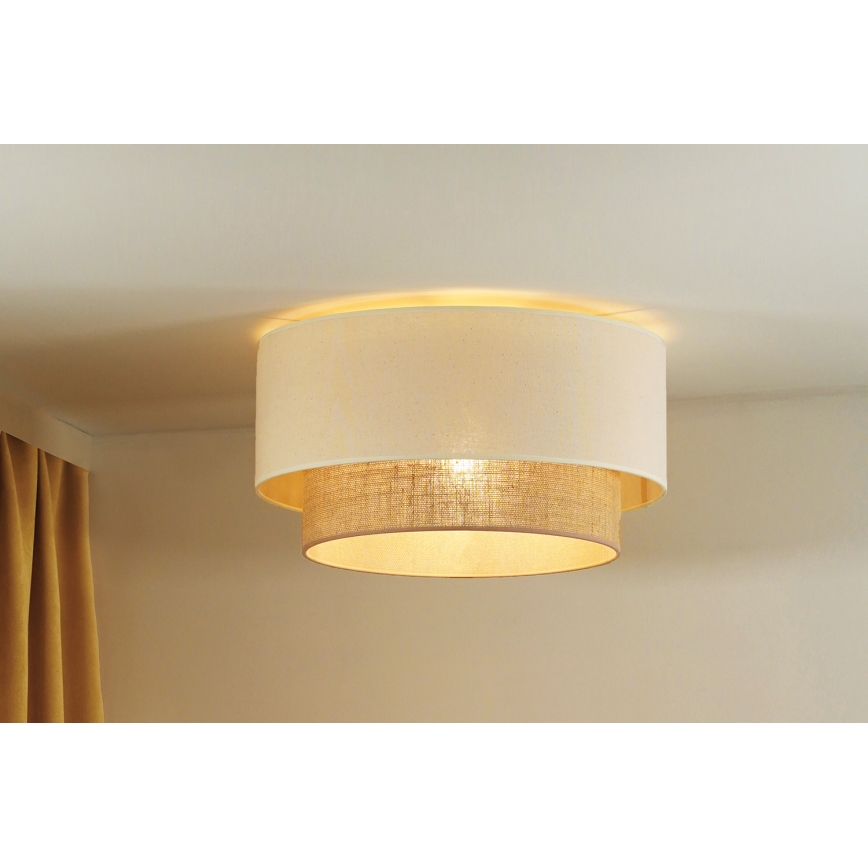Duolla - Plafonjera BOHO 1xE27/15W/230V pr. 45 cm bež/braon