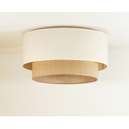 Duolla - Plafonjera BOHO 1xE27/15W/230V pr. 45 cm bež/braon