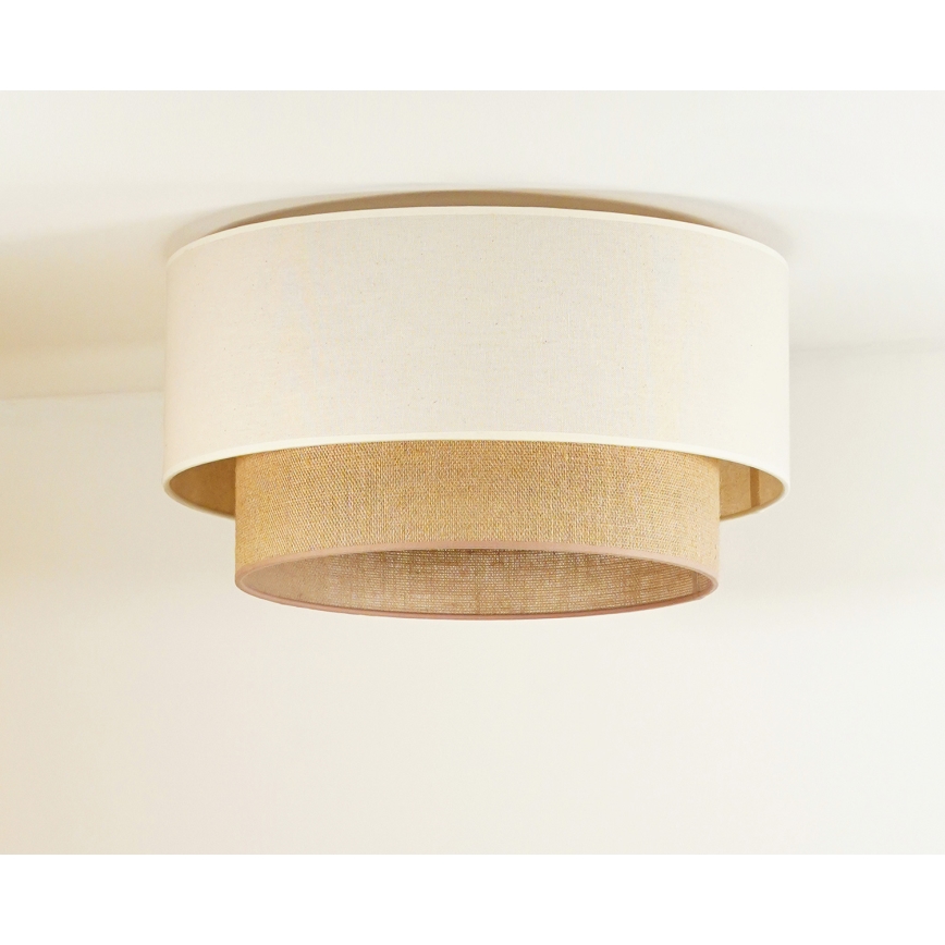 Duolla - Plafonjera BOHO 1xE27/15W/230V pr. 45 cm bež/braon
