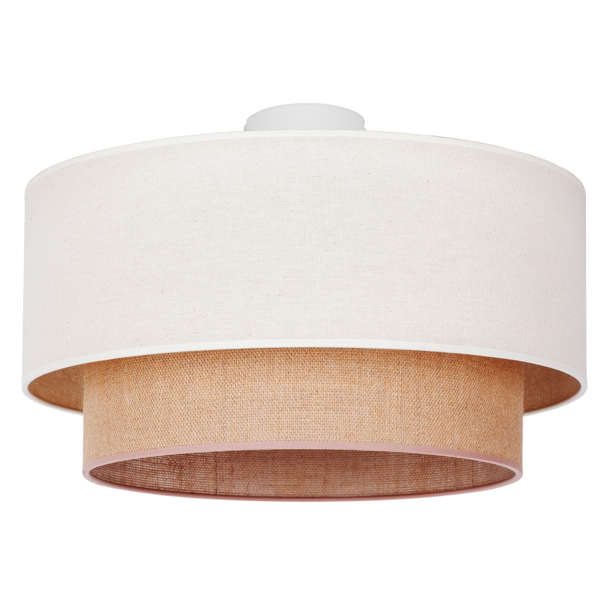 Duolla - Plafonjera BOHO 1xE27/15W/230V pr. 45 cm bež/braon