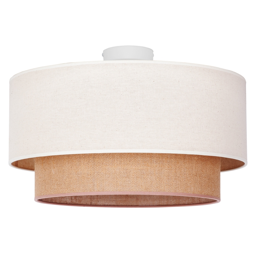 Duolla - Plafonjera BOHO 1xE27/15W/230V pr. 45 cm bež/braon