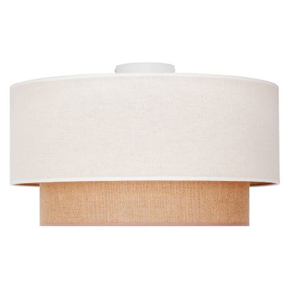 Duolla - Plafonjera BOHO 1xE27/15W/230V pr. 45 cm bež/braon