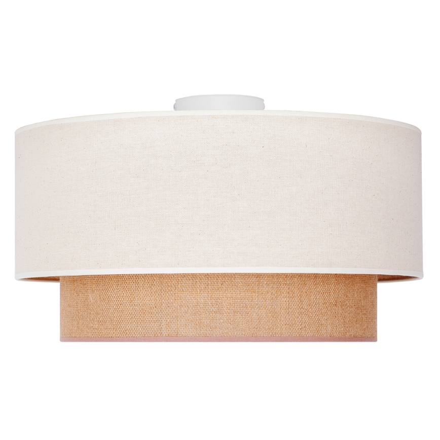 Duolla - Plafonjera BOHO 1xE27/15W/230V pr. 45 cm bež/braon