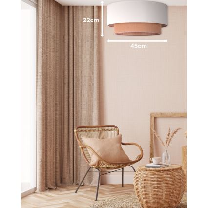Duolla - Plafonjera BOHO 1xE27/15W/230V pr. 45 cm bež/braon