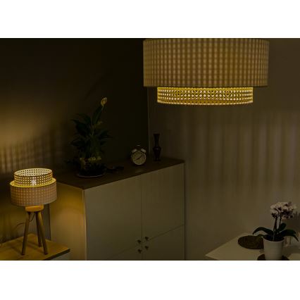 Duolla - Plafonjera BOHO 1xE27/15W/230V pr. 45 cm kremasta/ratan