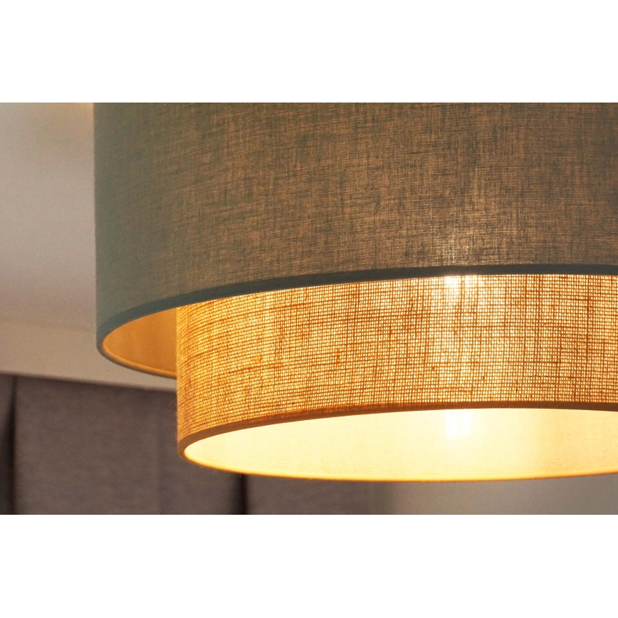 Duolla - Plafonjera BOHO 1xE27/15W/230V pr. 45 cm zelena/braon