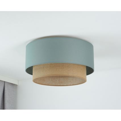 Duolla - Plafonjera BOHO 1xE27/15W/230V pr. 45 cm zelena/braon