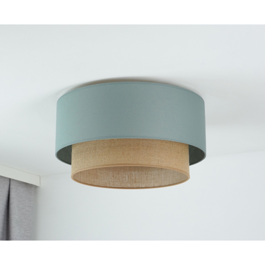 Duolla - Plafonjera BOHO 1xE27/15W/230V pr. 45 cm zelena/braon