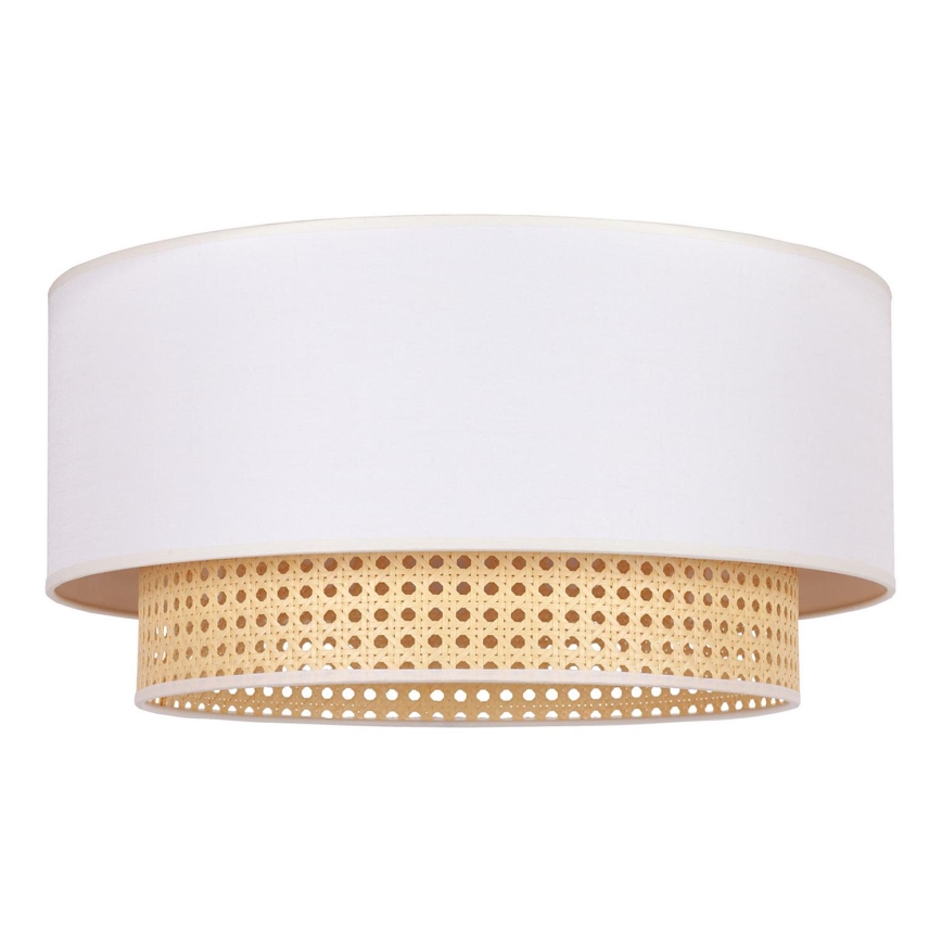 Duolla - Plafonjera BOHO 3xE27/15W/230V pr. 60 cm kremasta/ratan