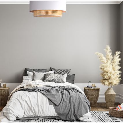 Duolla - Plafonjera BOHO 3xE27/15W/230V pr. 60 cm kremasta/ratan