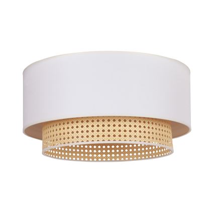 Duolla - Plafonjera BOHO 3xE27/15W/230V pr. 60 cm kremasta/ratan