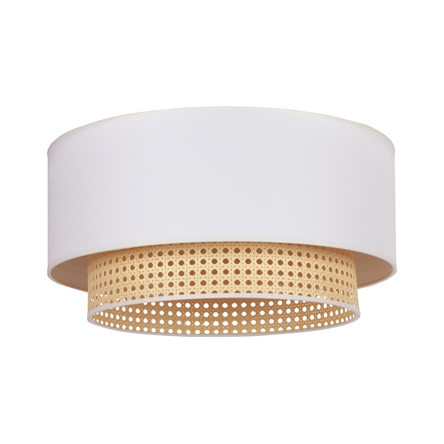 Duolla - Plafonjera BOHO 3xE27/15W/230V pr. 60 cm kremasta/ratan