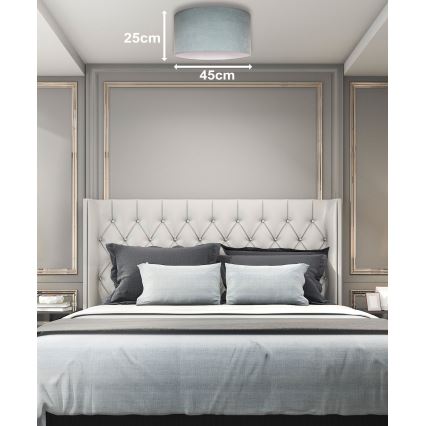 Duolla - Plafonjera BRISTOL 1xE27/15W/230V pr. 45 cm zelena/bela