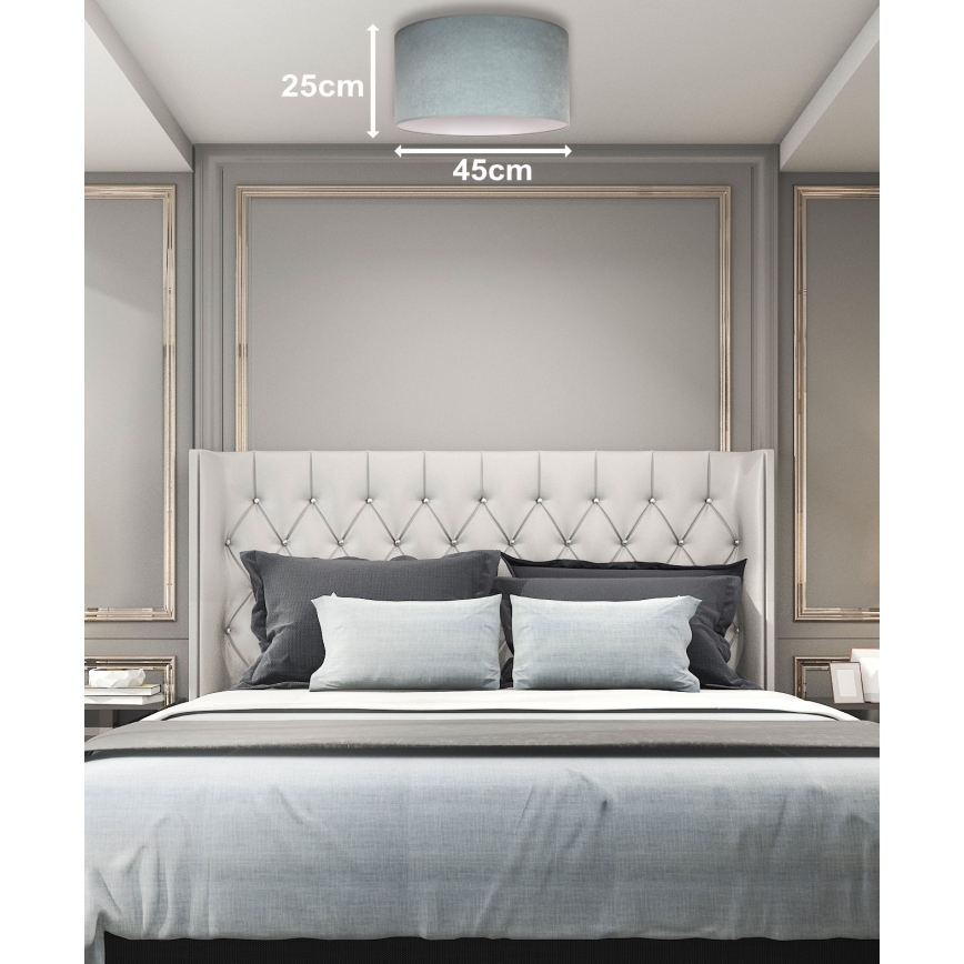 Duolla - Plafonjera BRISTOL 1xE27/15W/230V pr. 45 cm zelena/bela