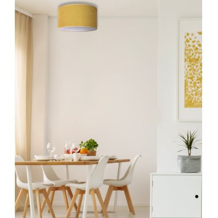 Duolla - Plafonjera BRISTOL 1xE27/15W/230V pr. 45 cm žuta/bela