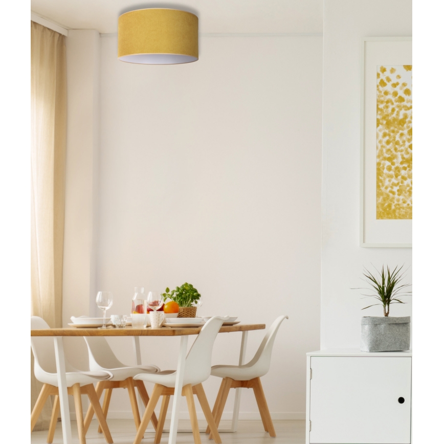 Duolla - Plafonjera BRISTOL 1xE27/15W/230V pr. 45 cm žuta/bela