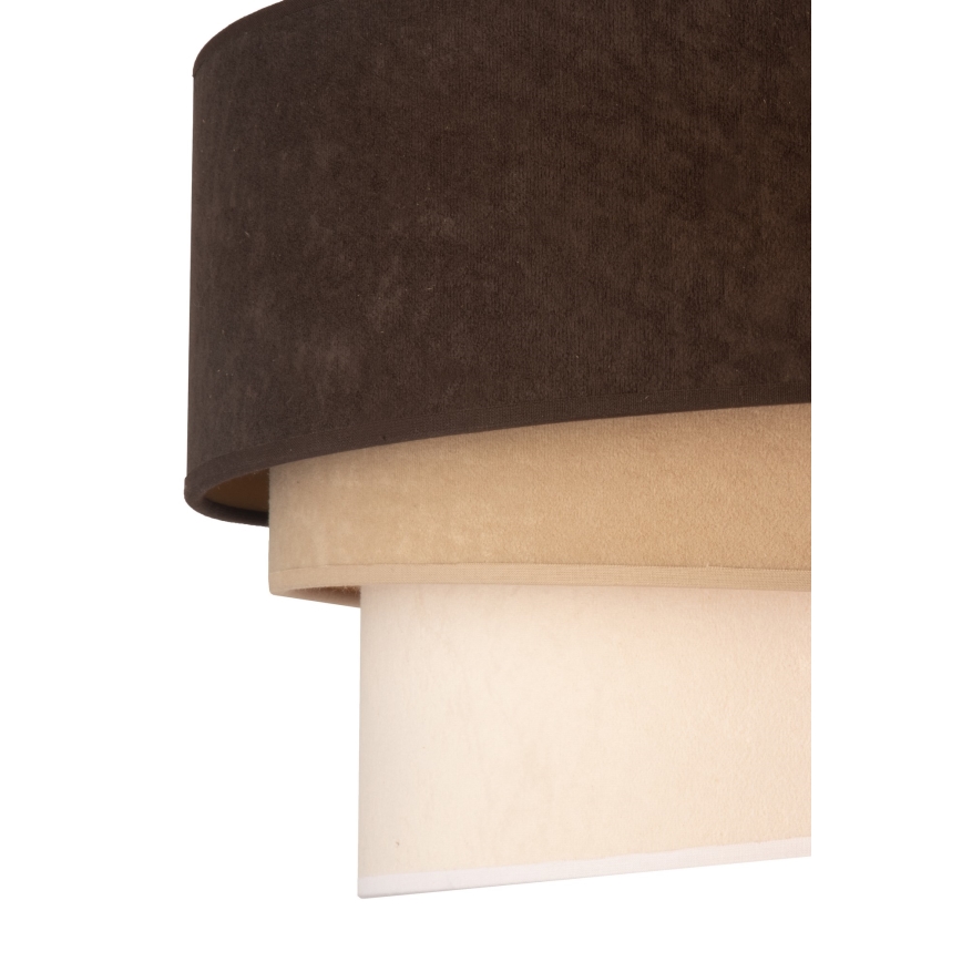 Duolla - Plafonjera DEVON 1xE27/40W/230V pr. 45 cm braon/bež