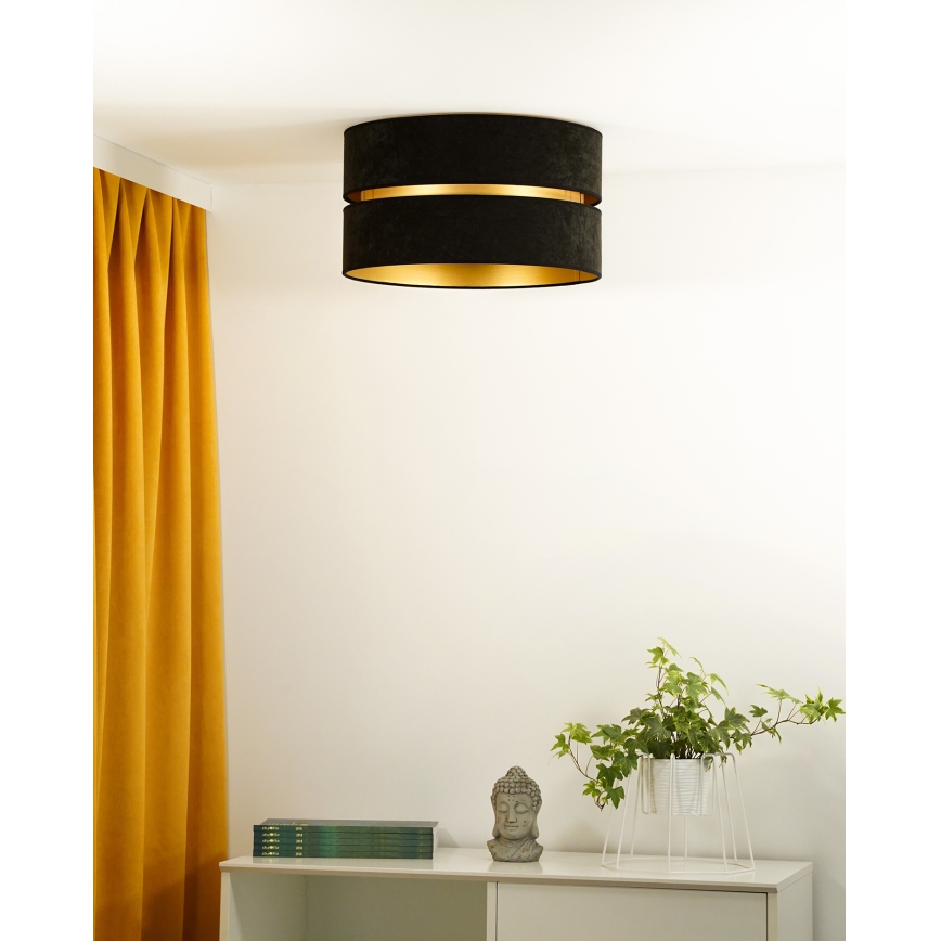 Duolla - Plafonjera DUO 1xE27/40W/230V pr. 40 cm crno/zlatna