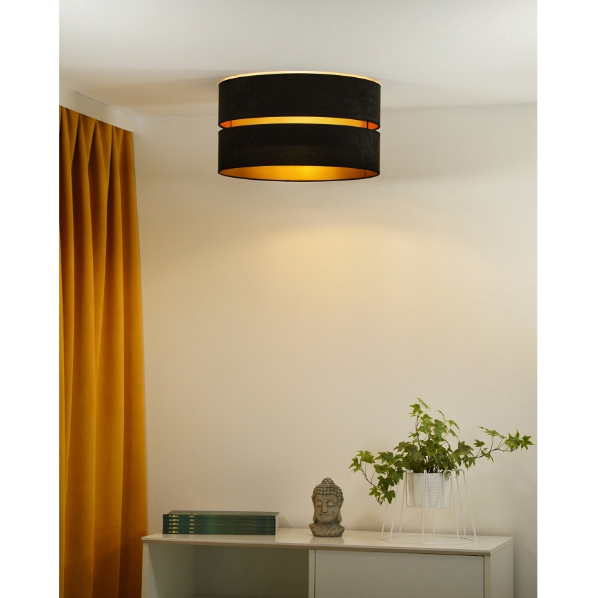 Duolla - Plafonjera DUO 1xE27/40W/230V pr. 40 cm crno/zlatna