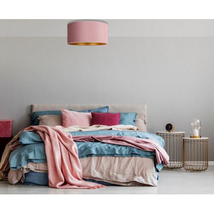 Duolla - Plafonjera ROLLER 3xE27/15W/230V pr. 60 cm roze/zlatna