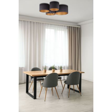 Duolla - Plafonjera ROLLER PENTO 5xE27/60W/230V antracit