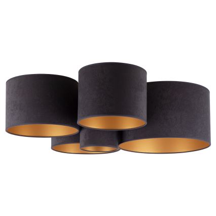 Duolla - Plafonjera ROLLER PENTO 5xE27/60W/230V antracit