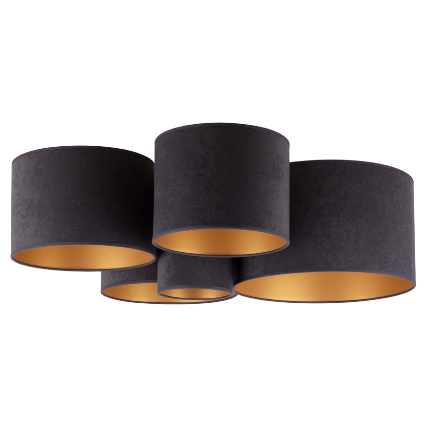 Duolla - Plafonjera ROLLER PENTO 5xE27/60W/230V antracit