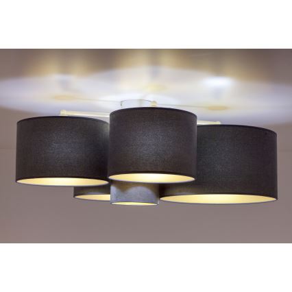 Duolla - Plafonjera ROLLER PENTO 5xE27/60W/230V antracit