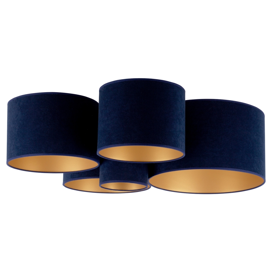 Duolla - Plafonjera ROLLER PENTO 5xE27/60W/230V plava