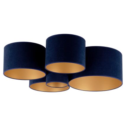 Duolla - Plafonjera ROLLER PENTO 5xE27/60W/230V plava