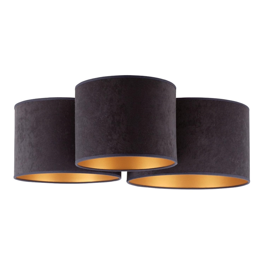 Duolla - Plafonjera ROLLER TRIO 3xE27/60W/230V antracit