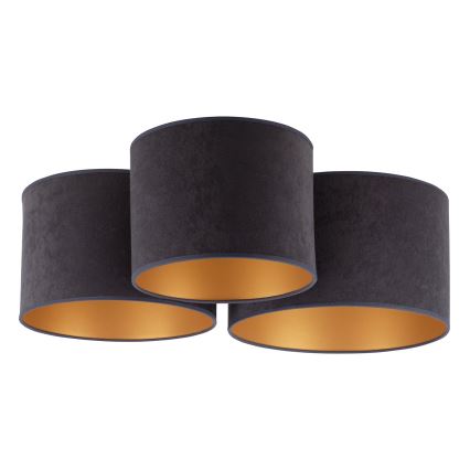 Duolla - Plafonjera ROLLER TRIO 3xE27/60W/230V antracit