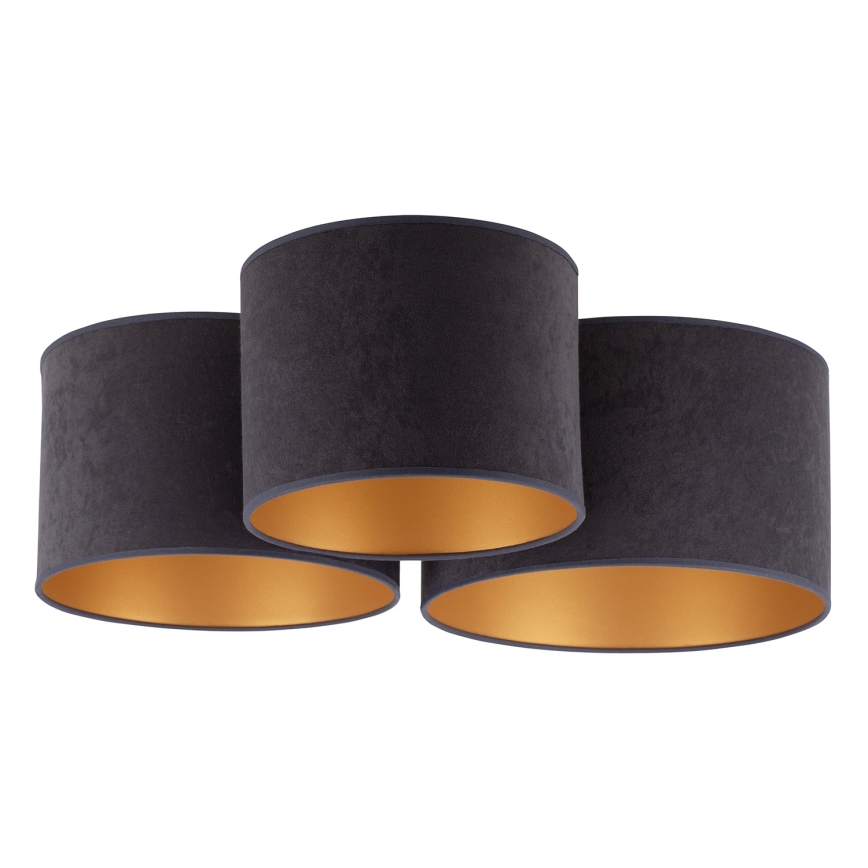 Duolla - Plafonjera ROLLER TRIO 3xE27/60W/230V antracit