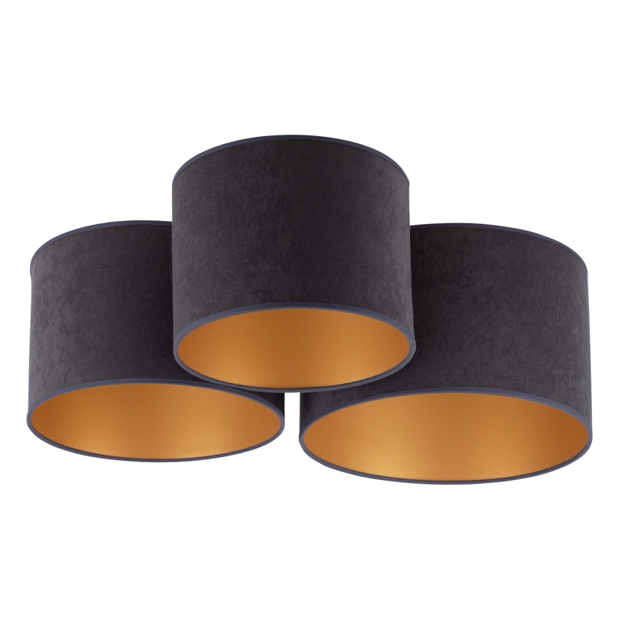 Duolla - Plafonjera ROLLER TRIO 3xE27/60W/230V antracit