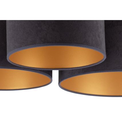 Duolla - Plafonjera ROLLER TRIO 3xE27/60W/230V antracit
