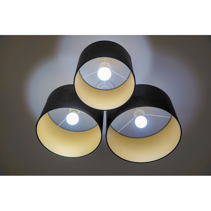 Duolla - Plafonjera ROLLER TRIO 3xE27/60W/230V antracit