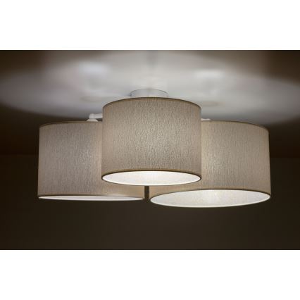 Duolla - Plafonjera ROLLER TRIO 3xE27/60W/230V bela/zlatna