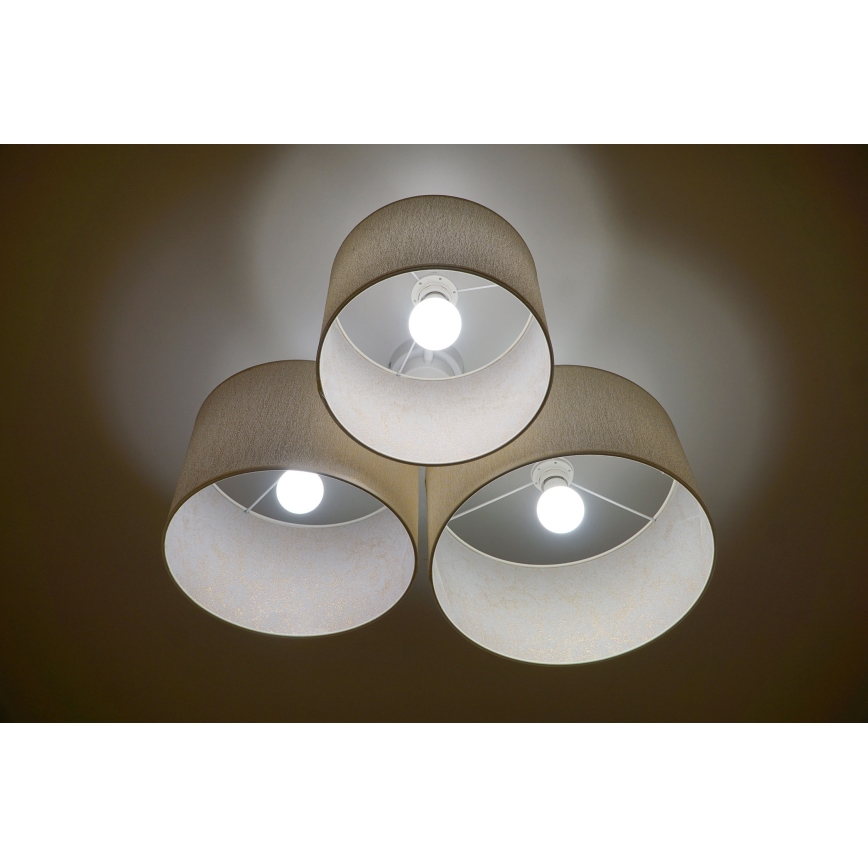 Duolla - Plafonjera ROLLER TRIO 3xE27/60W/230V bela/zlatna