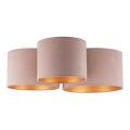 Duolla - Plafonjera ROLLER TRIO 3xE27/60W/230V braon